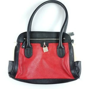 Chaps Ralph Lauren Faux Leather Satchel Purse Bag